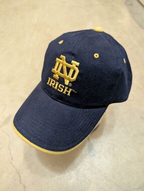 Signature Navy and Gold Notre Dame Irish Embroidered Baseball Cap